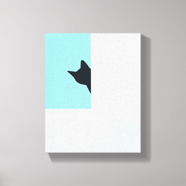 Toile Peekaboo | Pic De Chat Autour De La Peinture De Co (Recto)