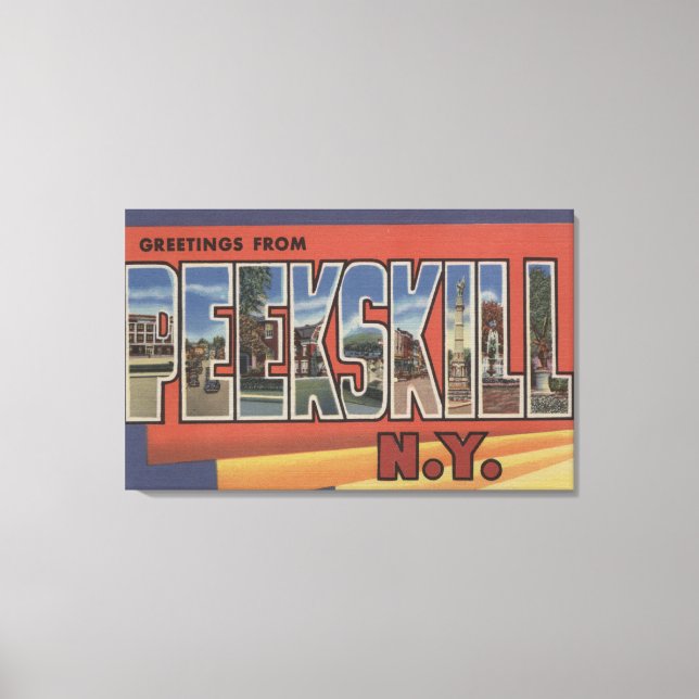 Toile Peekskill, New York - Scènes de grandes lettres (Recto)