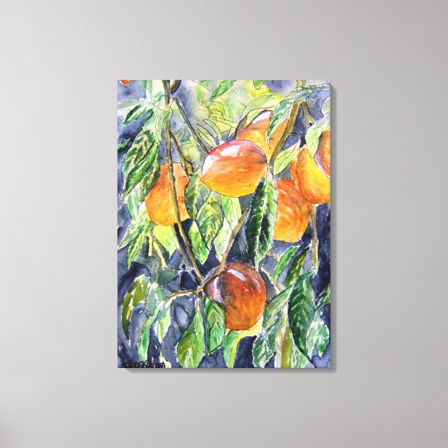 Toile peigne de fruits mortes peinture d'aquarelle (Recto)