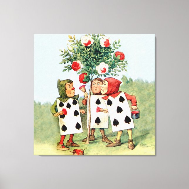 Toile Peindre les Roses de la reine de coeur au pays des (Recto)