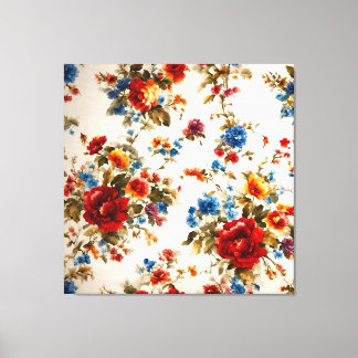 Toile Peint Е légant & Délicat Fleurs d'été colorées