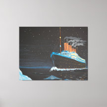 Peint à la main Titanic Voyage Canvas Art