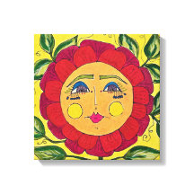 Peint Pansy Flower Canvas