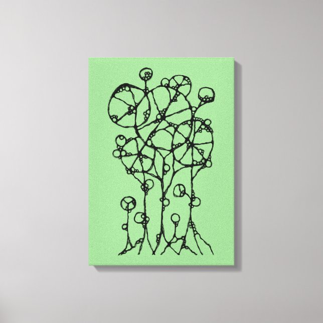Toile Peinture à la main - Arbre Abstrait Groupe 1 (Recto)