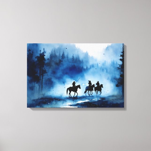 Toile peinture à l'aquarelle Extraordinaire de native Am (Recto)