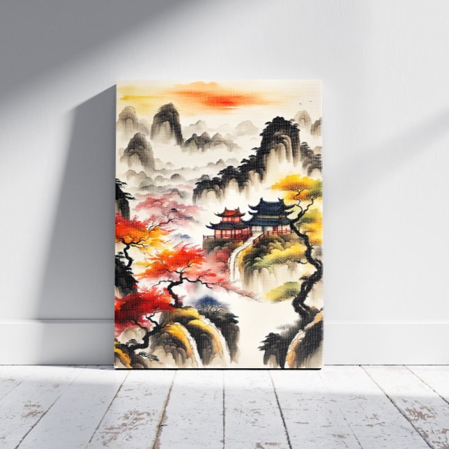Toile Peinture à l'encre de paysage chinois (Créateur téléchargé)