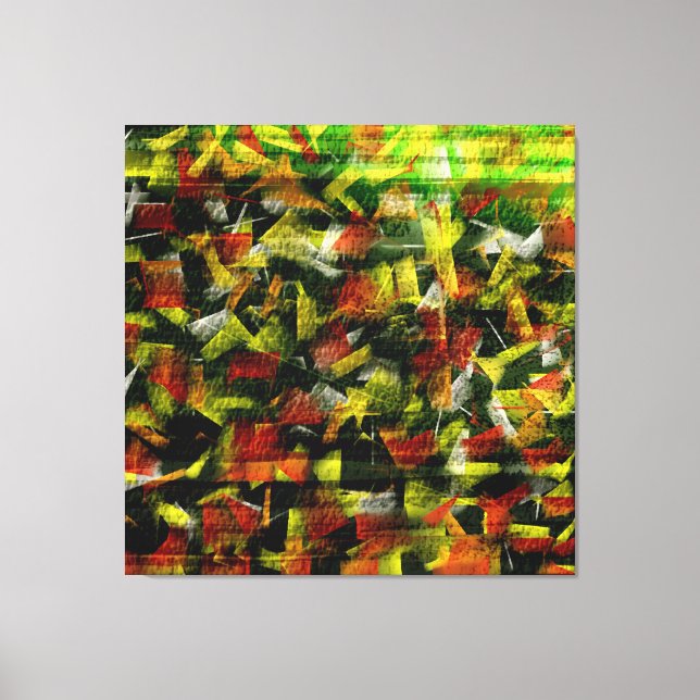 Toile Peinture à l'huile Abstraite et acrylique 3 (Recto)