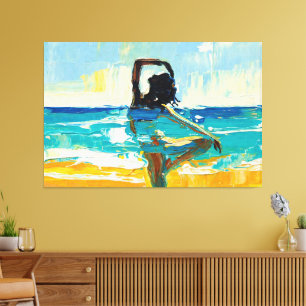 Toile peinture à l'huile « Art du yoga (#2) »