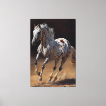 Peinture à l'huile de cheval Appaloosa