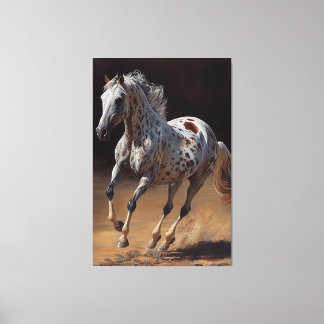 Toile Peinture à l'huile de cheval Appaloosa