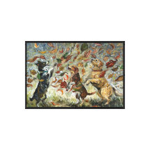 Peinture à l'huile de chiens Retriever doré Tailwa