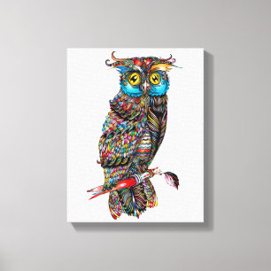 Toile Peinture à l'huile de Passion du hibou