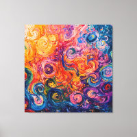 Peinture à l'huile de tourbillons psychédélique