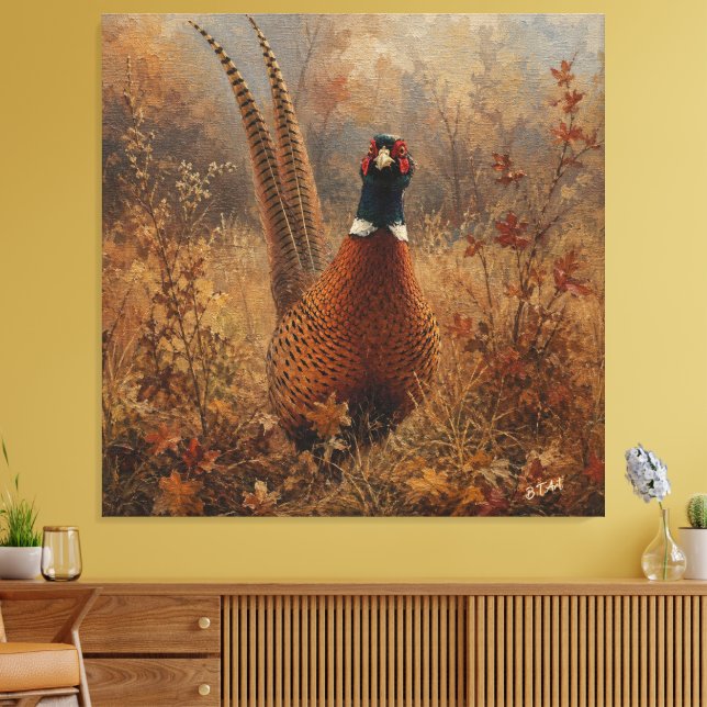 Toile Peinture à l'huile du faisan d'automne  (Insitu(Salon))