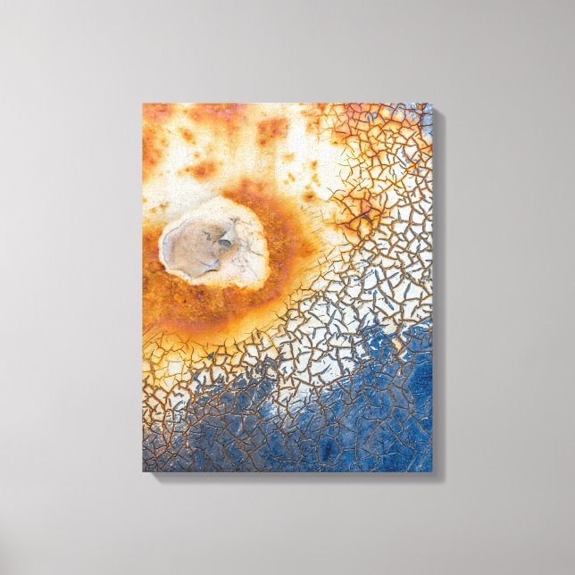 Toile Peinture à peeling et Abstrait rouillé (Recto)