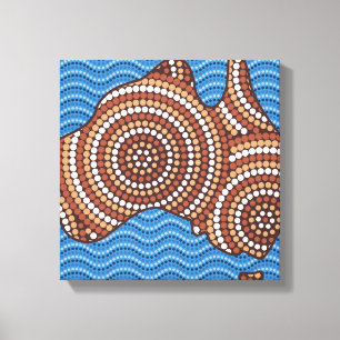 Toile Peinture à points en Australie aborigène