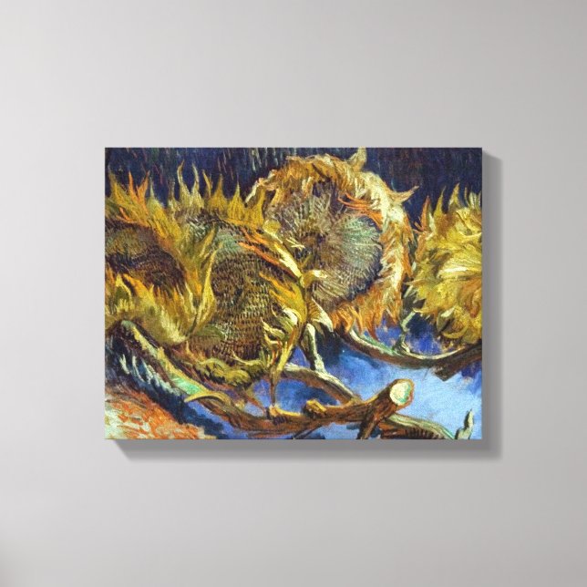 Toile Peinture à quatre tournesols coupés Vincent van Go (Recto)