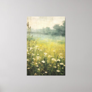 Toile Peinture Abstraite à l'huile de Fleur sauvage de p