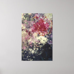 Toile Peinture Abstraite "Blàths Cherry"