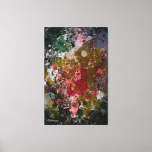 Toile Peinture Abstraite "Blàths Cherry" #2