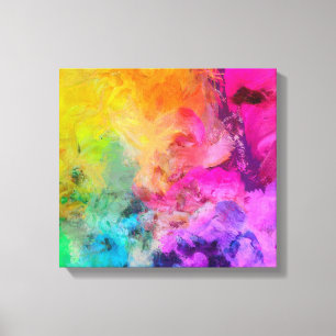 Toile Peinture abstraite colorée lumineuse