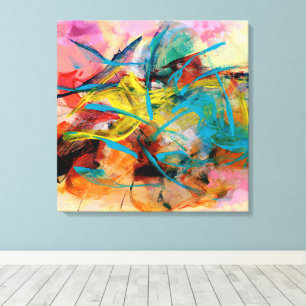 Toile Peinture Abstraite couleur énergétique