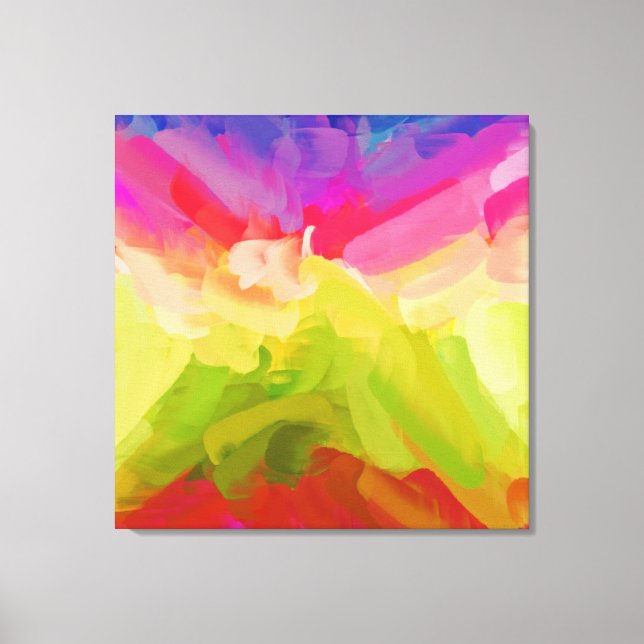 Toile Peinture Abstraite | Couleurs de ressort (Recto)