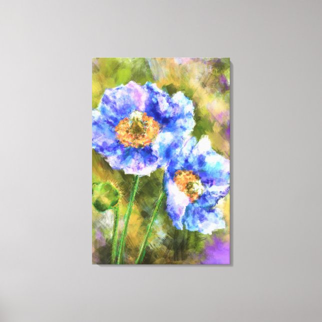 Toile Peinture Abstraite de Fleurs de Printemps en Fleur (Recto)