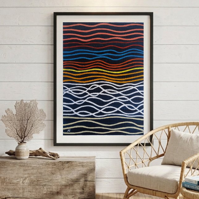 Toile Peinture Abstraite de Front de Mer par Alfred Fox (Créateur téléchargé)