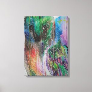 Toile Peinture abstraite de hibou