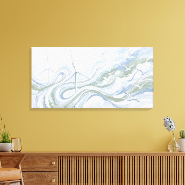 Toile Peinture Abstraite de l'Énergie Éolienne, Art de l (Insitu(Salon))