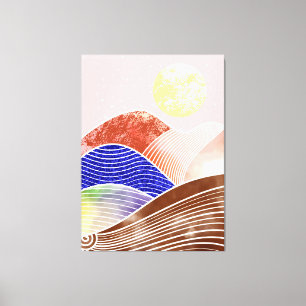 Toile Peinture Abstraite de montagne