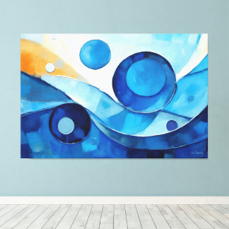 Toile Peinture abstraite en bleu 03