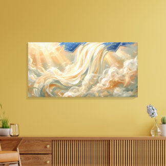 Toile Peinture Abstraite Énergie Solaire Art Durable