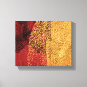 Toile Peinture abstraite jaune, rouge