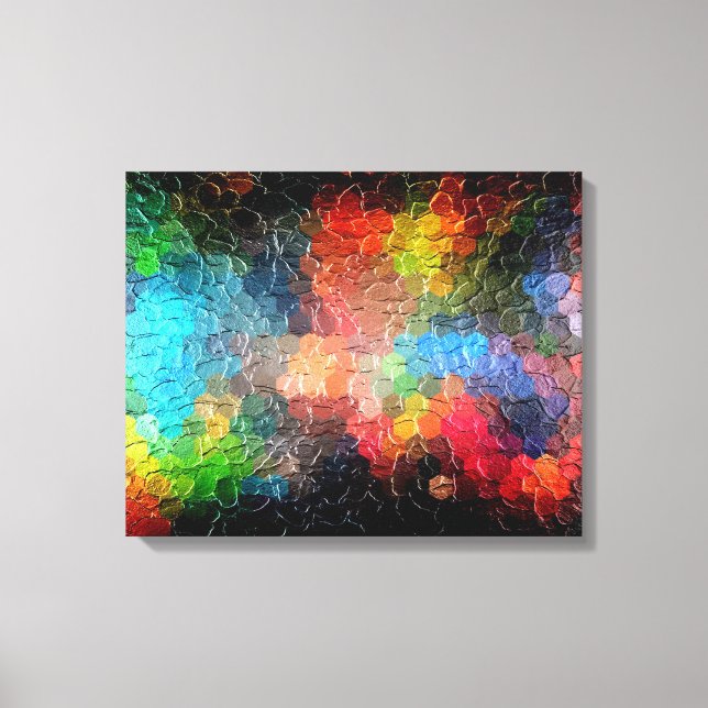 Toile Peinture Abstraite | Lumières dans la nuit (Recto)