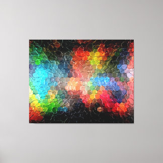 Toile Peinture Abstraite | Lumières dans la nuit