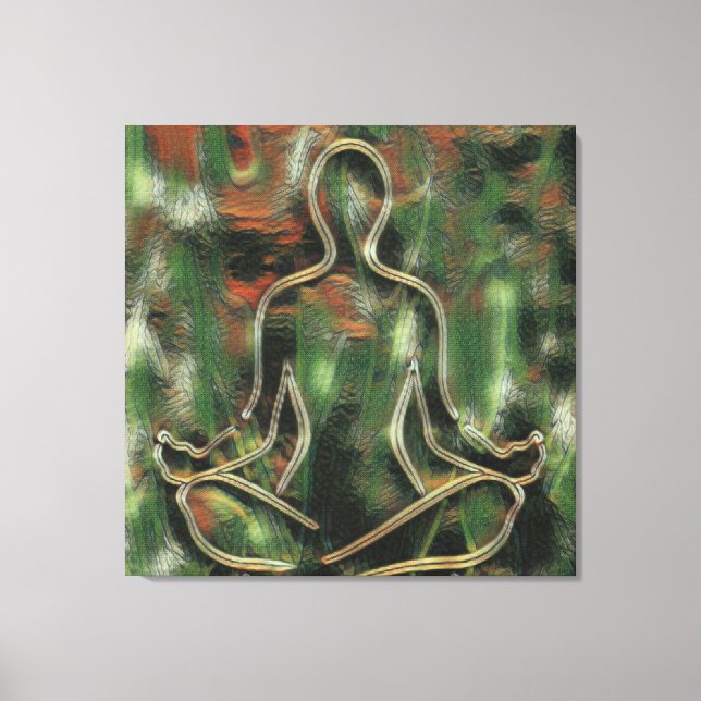Toile Peinture Abstraite moderne Yoga Méditation Art ver (Recto)