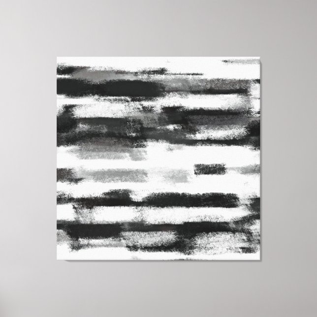 Toile Peinture Abstraite | Noir et blanc (Recto)