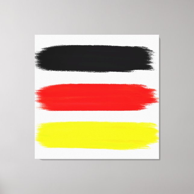 Toile Peinture Abstraite | Noir rouge jaune (Recto)