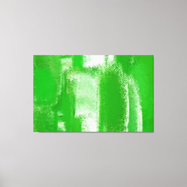 Toile Peinture Abstraite | Retro Green 10 (Recto)