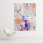 Toile Peinture Abstraite unique colorée amusante<br><div class="desc">Motif de brosse à peinture abstraite couleur blanc,  violet et blanc,  orangé,  vert menthe,  blanc et blanc. Associez ce design à vos couleurs de décoration intérieure et accrochez-vous un peu de couleur sur votre mur !</div>
