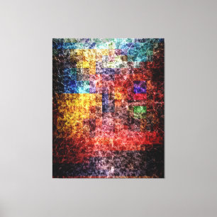 Toile Peinture Abstraite Ville Lumières 2