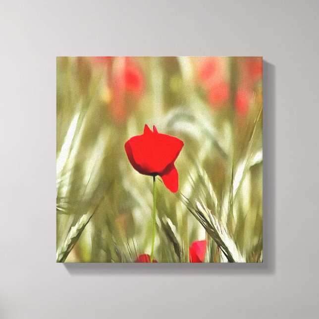 Toile Peinture acrylique Hot Poppy (Recto)