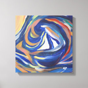 Toile Peinture acrylique multicolore pour voilier