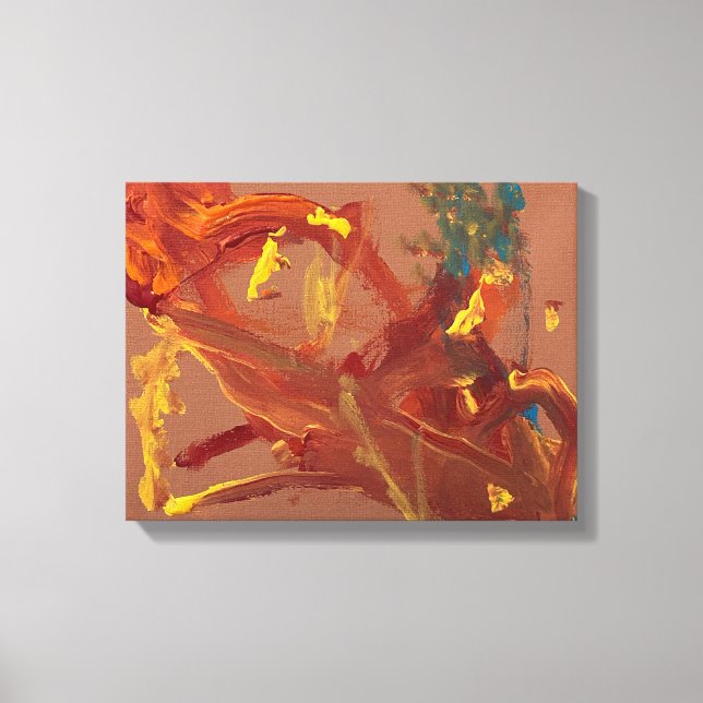 Toile Peinture acrylique originale imprimée sous (Recto)