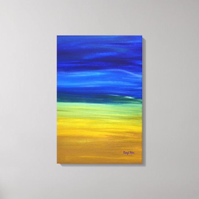 Toile Peinture acrylique Sable Ciel Mélanges Cheryl Pato (Recto)
