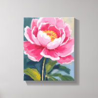 Peinture aquarelle de fleurs de pivoine rose