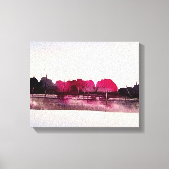 Toile Peinture aquarelle d'un paysage coloré (Recto)