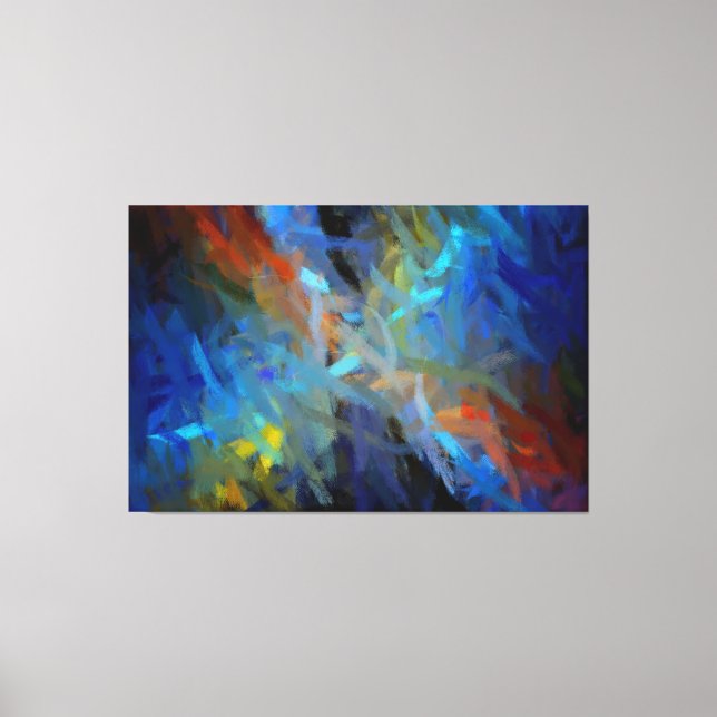 Toile Peinture artistique Abstraite multicolores (Recto)